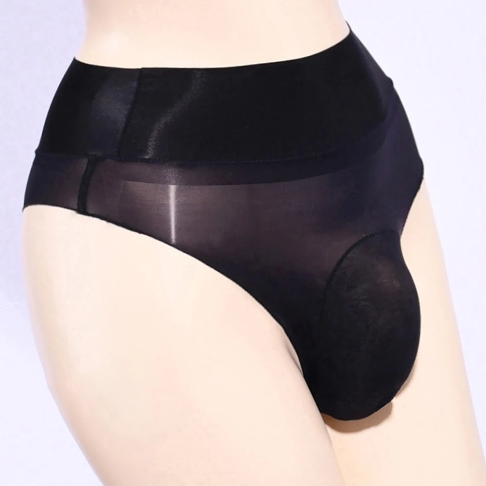 

Men Underwear High Waist Low Rise Seamless Sheer Sissy Panties Swimmwear Briefs Convex Pouch Underpants 2022.new