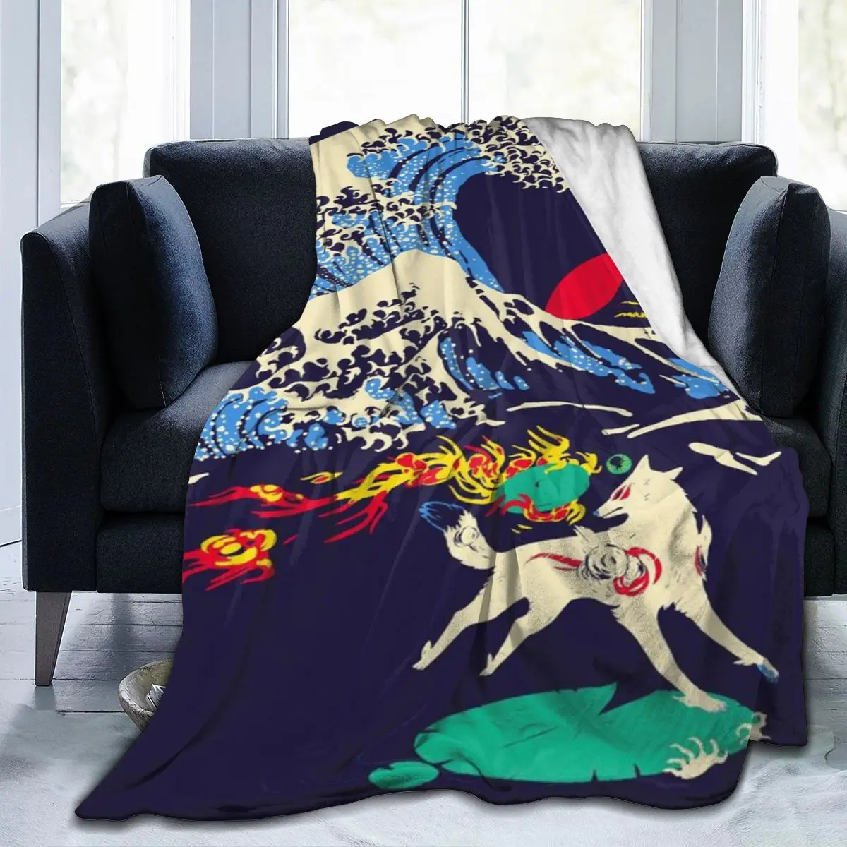 The Great Wave Off Oni Island Ультрамягкое одеяло из микрофлиса