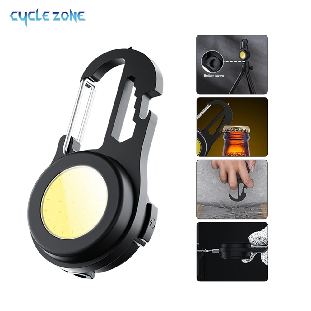 

Cycle Zone Mini Glare Repair Work Outdoor Camping Light Portable 3 Modes USB Charging Emergency Lamps Highlight COB Flashlight
