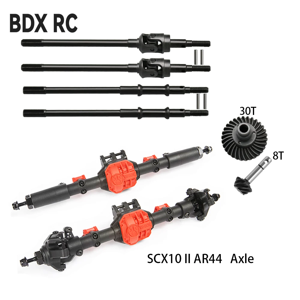 

Axial SCX10 II AR44 Axle Front Rear Joint CVD Drive Shaft Bevel Gear Set Universal Shaft Bearing for 1/10 RC Crawler Car 90046