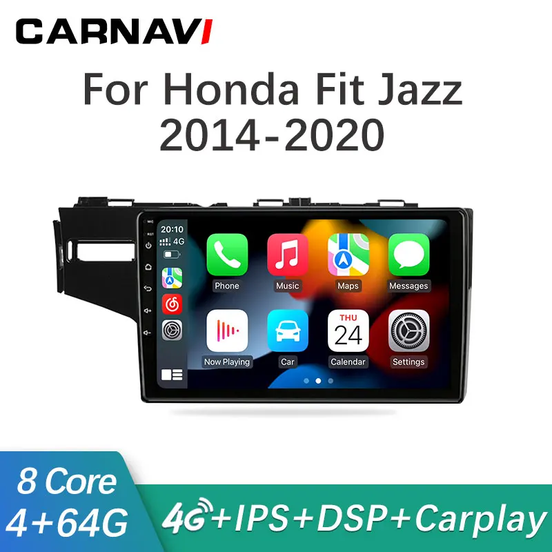 Автомагнитола 2 Din Android для Honda Fit Jazz 2014-2020 мультимедийный плеер с навигацией GPS Carplay
