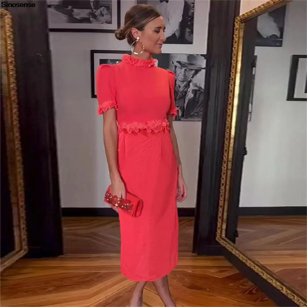 

Женское винтажное облегающее платье-карандаш с цветочной аппликацией, облегающее вечернее платье-футляр с коротким рукавом, Клубное плать...