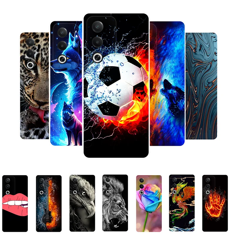 Для чехла OPPO A80 5G футбольного мяча мягкого силиконового заднего для CPH2639 чехола