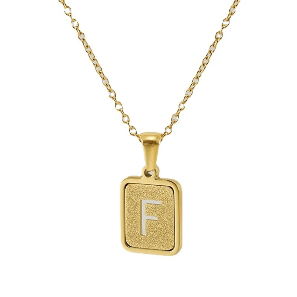 A-Z Pendant Letter Necklace for Men Women Stainless Steel Gold Chain Wholesale Dropshipping Jewelry 18inch Necklace Gifts Men