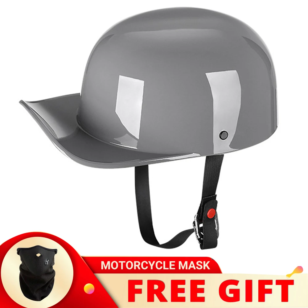 Шлем мотоциклетный в винтажном стиле Классический каска с полуоткрытым лицом