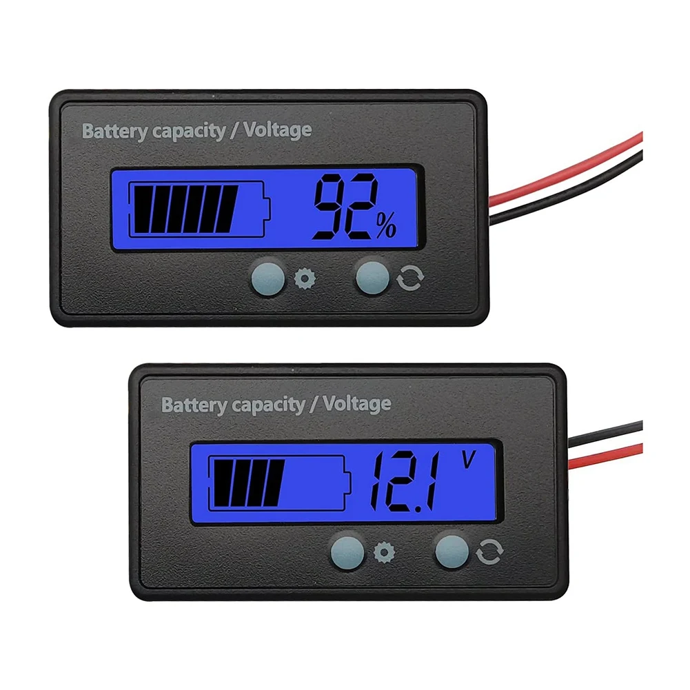 

12V 24V 36V 48V 60V 72V 84V Golf Cart Voltage Meter,Power Indicator Instrument Display,Acid and Lithium Ion Indicators B