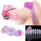 4 шт. двойное кольцо Вибраторы язычок Vibe держатель член Задержка эякуляции удлинитель фаллоимитатора преждевременный замок клитор секс-игрушки продукт для мужчин