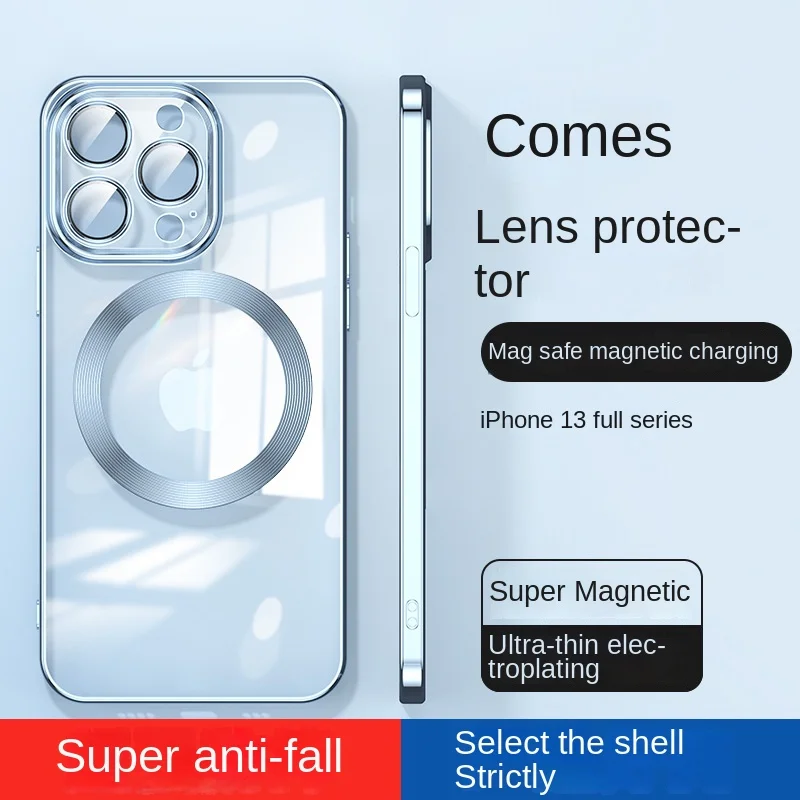 

Suitable for Iphone13 /14Case Iphone12 Electroplating Protective Cover Iphone11 Wireless Magnetic Charging Mobile Phone Case