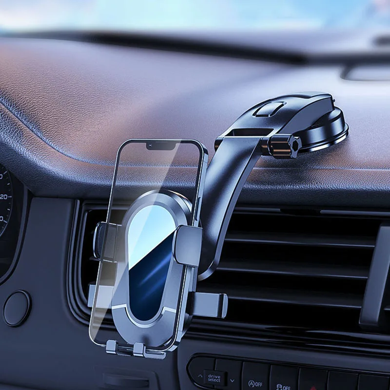 

Car Mobile Phone Holder Universal Car GPS Navigation Air Outlet Bracket Suction Cup Phone Holder Shockproof For iPhone Vivo