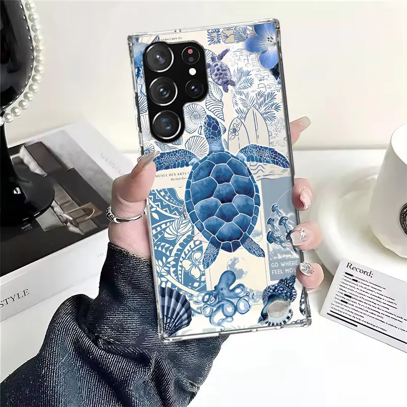 Фото Ocean Starfish Sea Turtle Shark для Samsung Galaxy Note 20 Ultra 9 8 10 Pro Чехол для телефона S10E S10 Lite S9 Plus S8 + S7 Edge A6 A7 №5