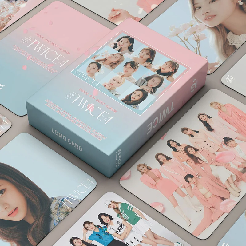 

55pcs/Pack Twice Japan New Album #TWICE4 Lomo Card HD Photo Print Cards Pictures for Fans Gift Collected