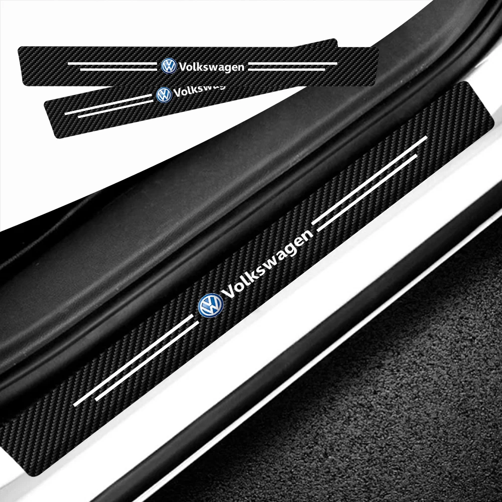 Накладки на порог автомобиля украшения из углеродного волокна наклейки для