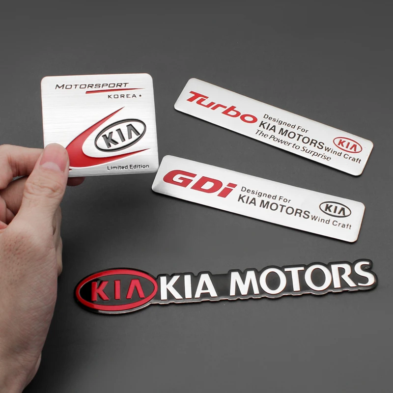 

2022 Quality Auto Metal Aluminum Sheet Sticker Car Accessories For KIA Forte Soul Sorento Cerato Sportage K2 K3 K5 KX7 Ceed