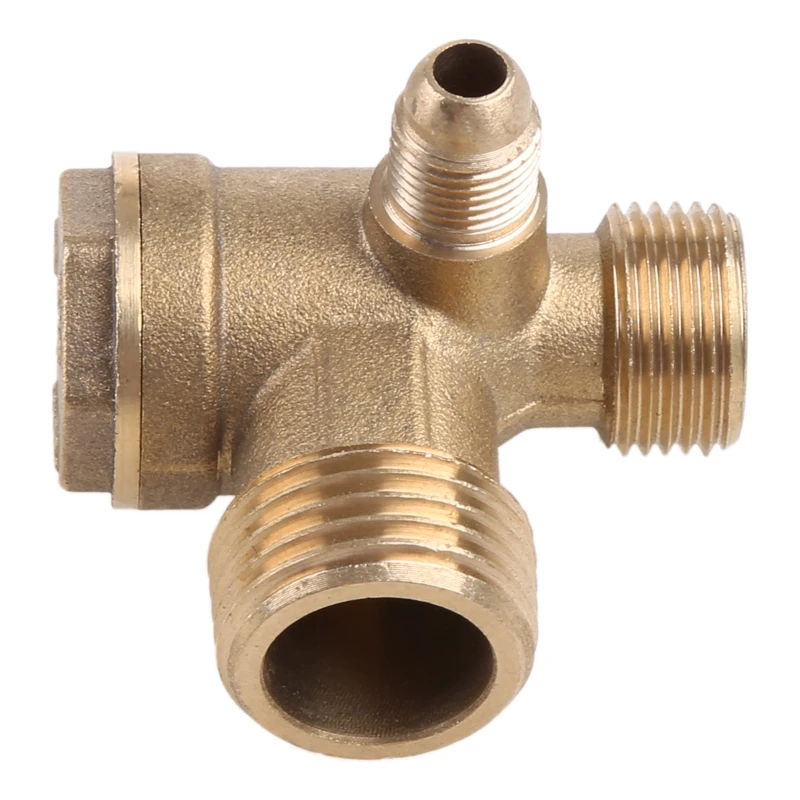 

Copper 3-Way Air Compressor Check for VALVE Male Threaded Tube Connector Tool Pa