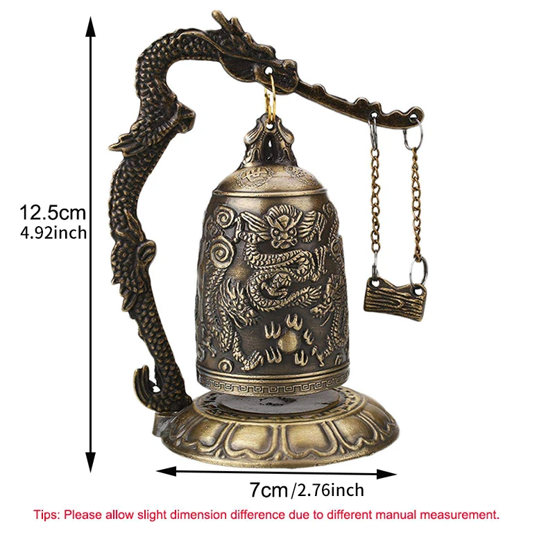 Корейский традиционный бронзовый кулон в стиле замка фэн-шуй с колокольчиками