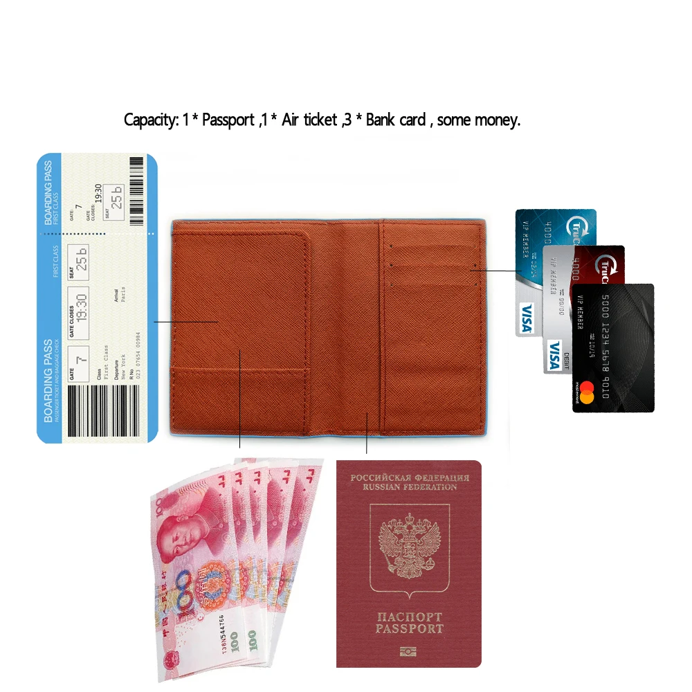 Disney Mickey Mouse Travel Passport Cover Card Case Girls Passport Holder boys ID Document Bag Print Custom Name images - 6