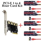 VER009S USB 3.0 PCI-E Экспресс 1x до 16x адаптер Райзера Pcie 1 на 4 слота PCI-порт Множественная карта для графической видеокарты BTC