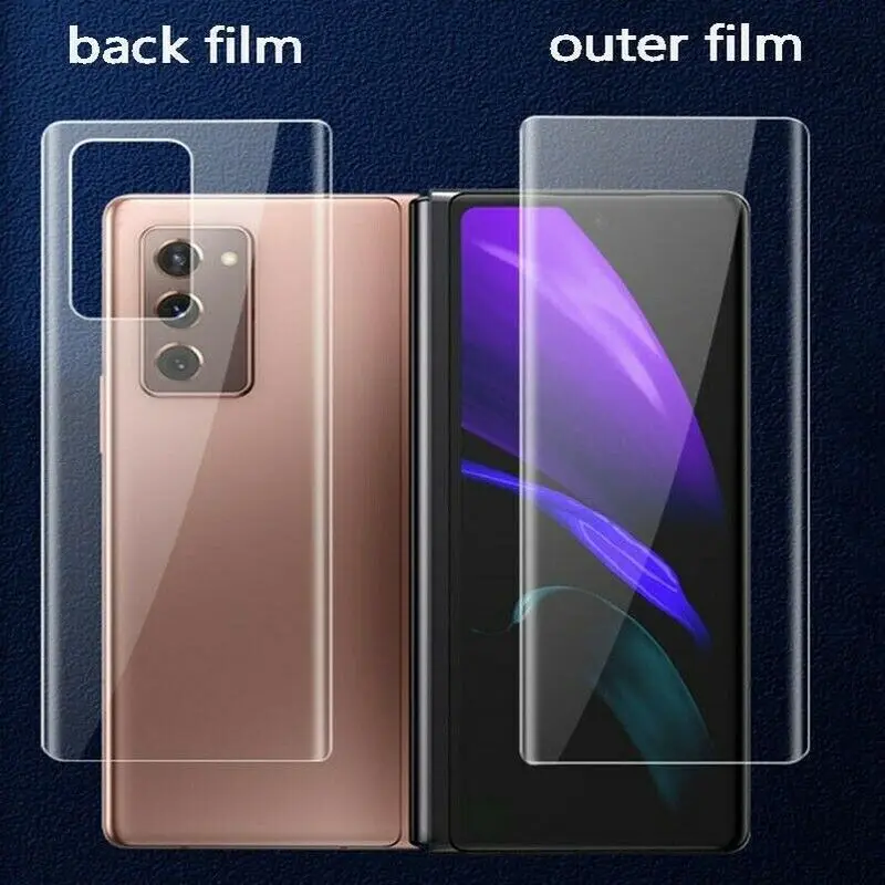 4 in 1 front back hydrogel film camera lens screen protector for galaxy z fold 2 5g glass lens film for samsung galaxy z fold 2 free global shipping