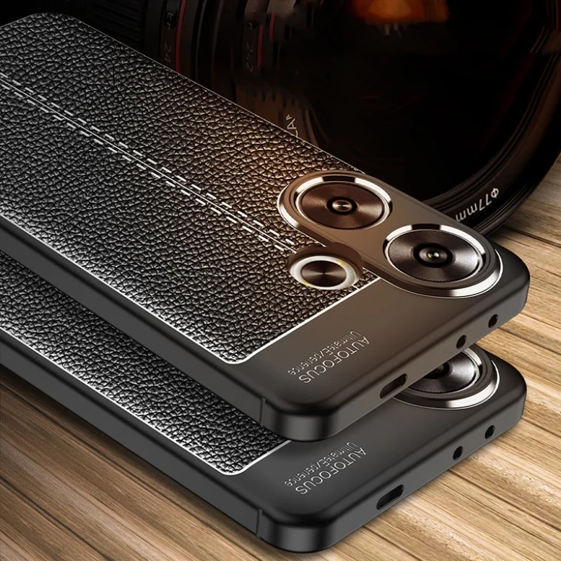 Чехол для Xiaomi Poco F6 5G роскошные чехлы телефонов из искусственной кожи Little F 6 задняя