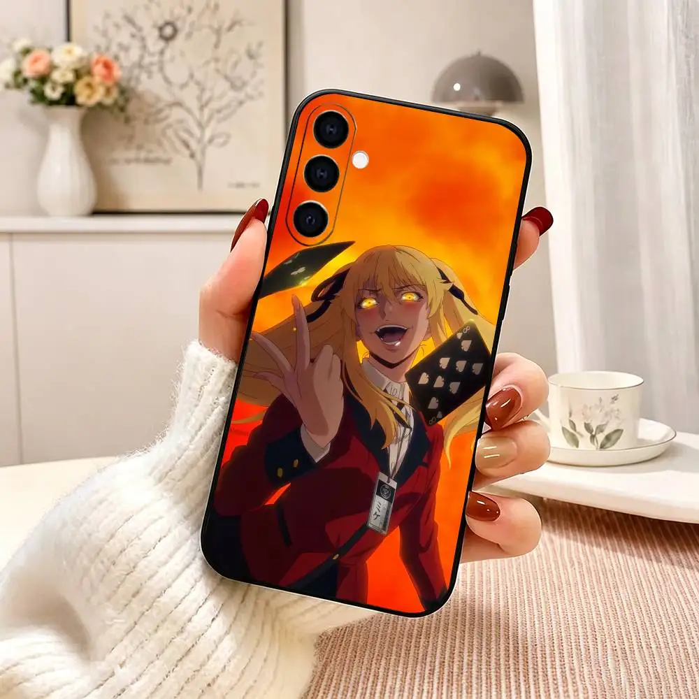 Фото Чехол для телефона Mary Saotome Anime Kakegurui, черный, силиконовый, мягкий, для Samsung Galaxy A73, A72, A71, A70, A53, A52, A51 №5