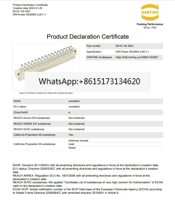 10 шт. HARTING 09041322921 6A32 pin Штекерный разъем способ волновой пайки проводки изогнутый