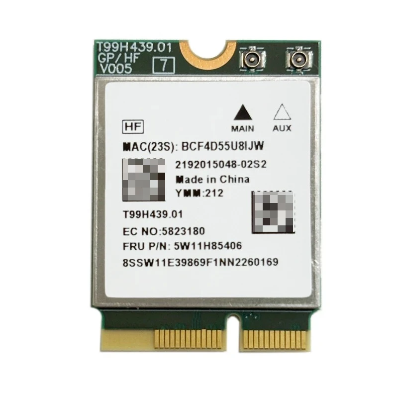 Фото 2026 MediaTek MT7927 Filogic 380 Wi‑Fi 7 802.11BE Трехдиапазонная карта Wi-Fi 2.4G/5G/6G 8774 Мбит/с Bluetooth 5.4 M.2 PCIe №2