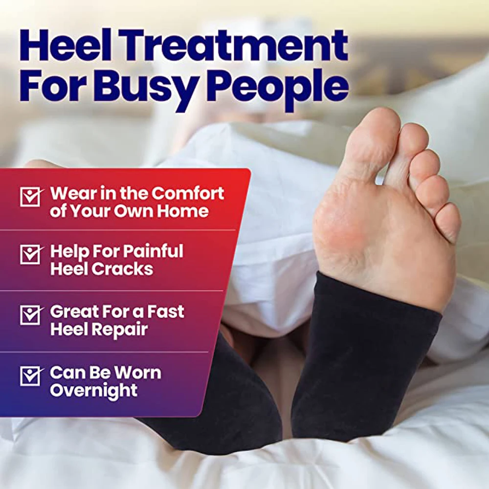 Silicone Moisturizing Heel Socks for Feet Dry Cracked Heel Spur Pain Relief Treatment Plantar Fasciitis Heel Protector Socks