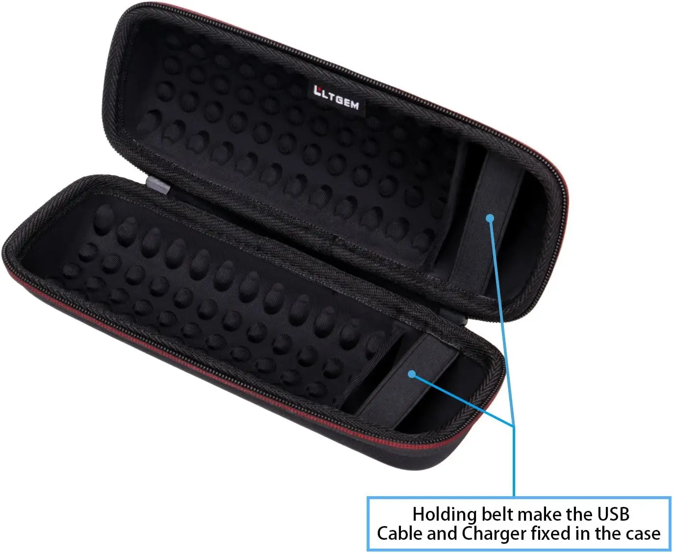 Фото Чехол LTGEM, совместимый с JBL Flip 7/5/6/Grip, водонепроницаемый портативный Bluetooth-динамик, офисная сумка для хранения и переноски Eva Travel. №4