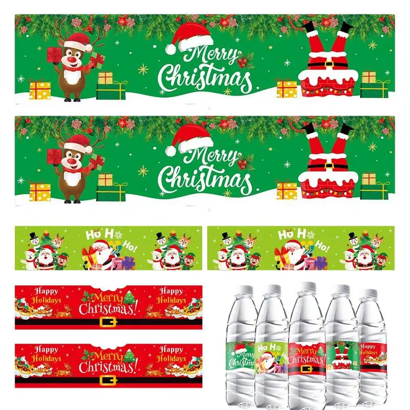 Рождественские этикетки для бутылок с водой 6 шт. рождественские наклейки
