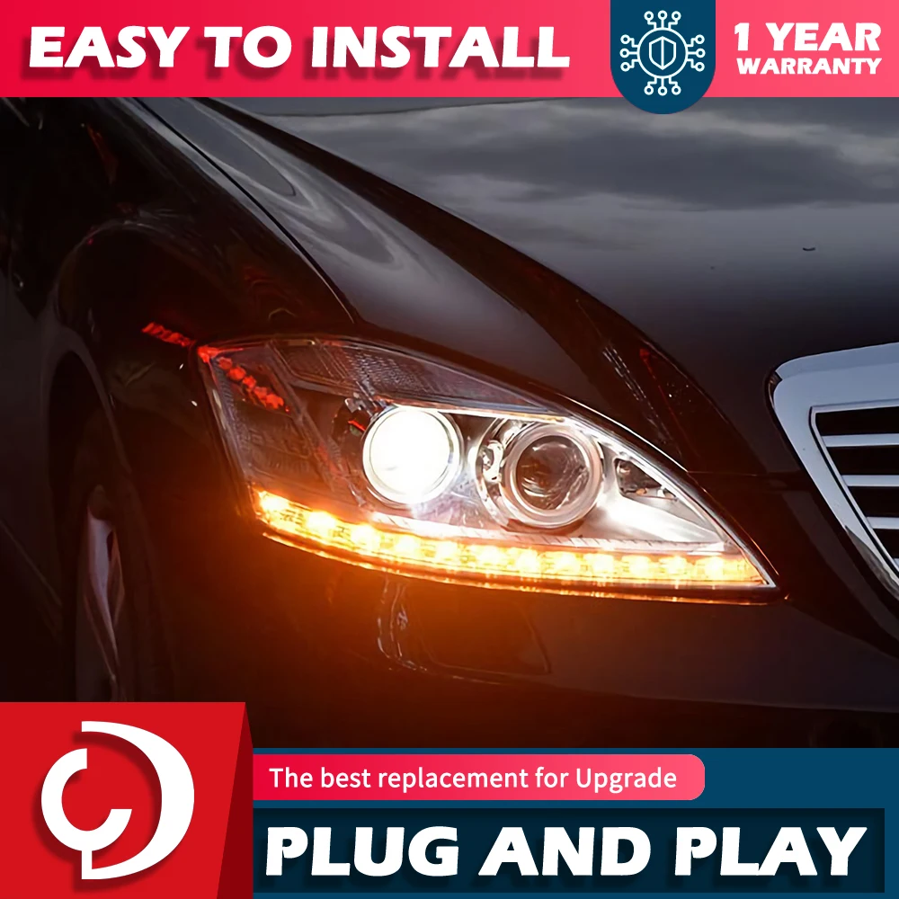 

AKD Car Styling Head Lamp for W221 Headlights 2006-2009 S300 S400 Headlight LED DRL Signal Lamp Hid Bi Xenon Auto Accessories