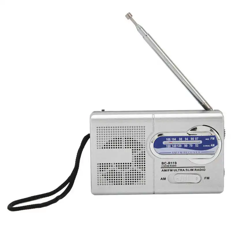 

Portable Radio Multifunction Built in Speaker AM FM Transistor Radio with Headphone Jack forTravel Outdoor transistorized radios