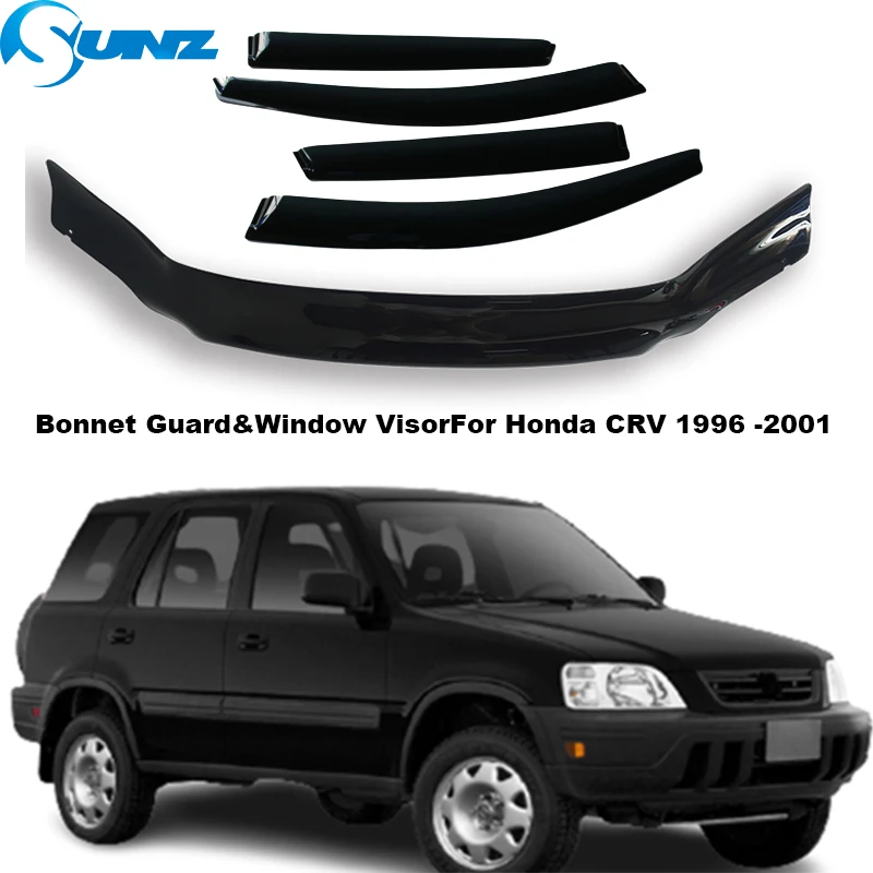 

Bonnet Guards For Honda CRV CR-V 1996 1997 1998 1999 2000 2001 Front Hood Deflector Guard Hood Bug Shield Bonnet Deflector