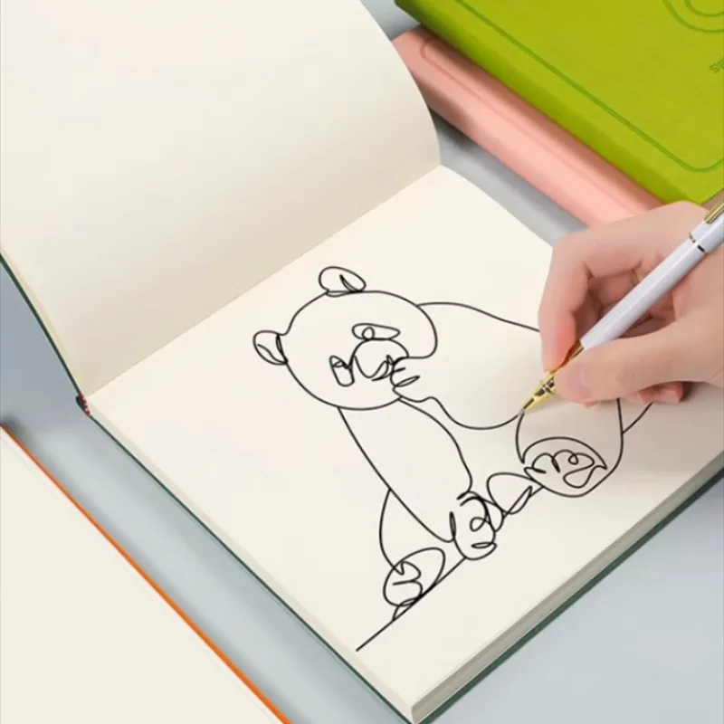 Блокнот А5 из мягкой кожи в простом стиле квадратный блокнот для рисования