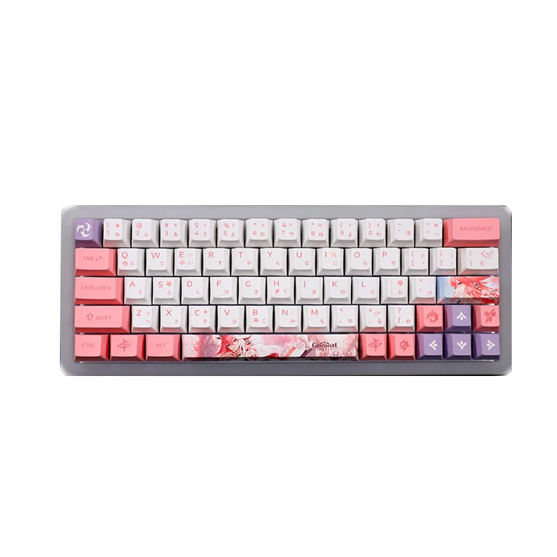 

Yae Miko Genshin Impact Fan Keycaps Dye Sublimation Anime Key Cap PBT Cherry Height Cosplay Game Fashion Keycap Gifts with ISO