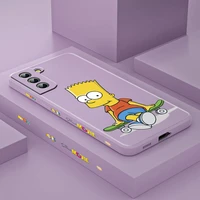 the simpsons cool for samsung galaxy s21 s20 s10 note 20 10 ultra plus pro fe lite liquid left phone case soft fundas coque capa