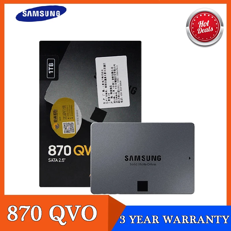 

Внутренний жесткий диск 870 QVO, 1 ТБ, 2 ТБ, 4 ТБ, 8 ТБ, 2,5 ноутбуков, десктопов