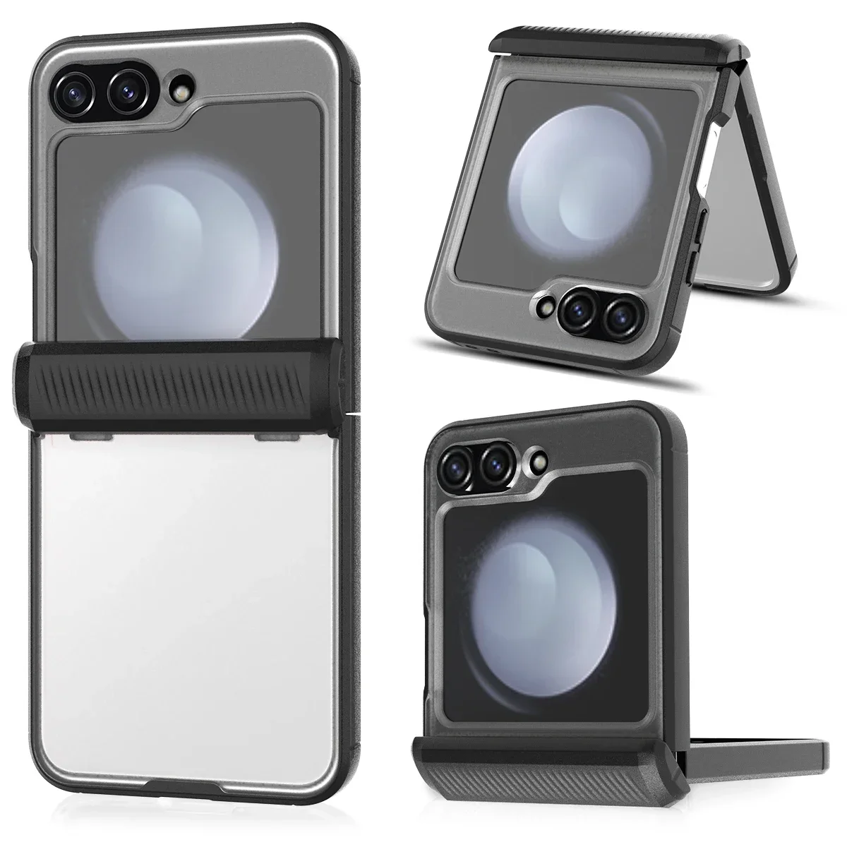 Противоударный мягкий ТПУ + ПК прозрачная матовая задняя крышка с шарниром для