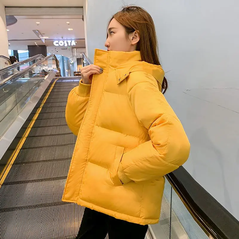 Winter Warm Coast Women Jackets Outwear Thick Down Cotton Parkas for Woman Casual Hooded Fashion 2024 New Winter Jackets S42