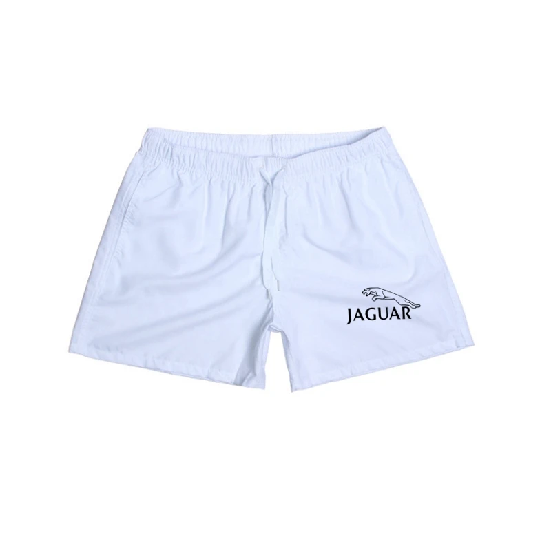 

2022 Jaguar brand Logo Men's Summer Shorts Quick Dry Casual shorts Men's Beach wear Men's Fitness Sport lace-up shorts
