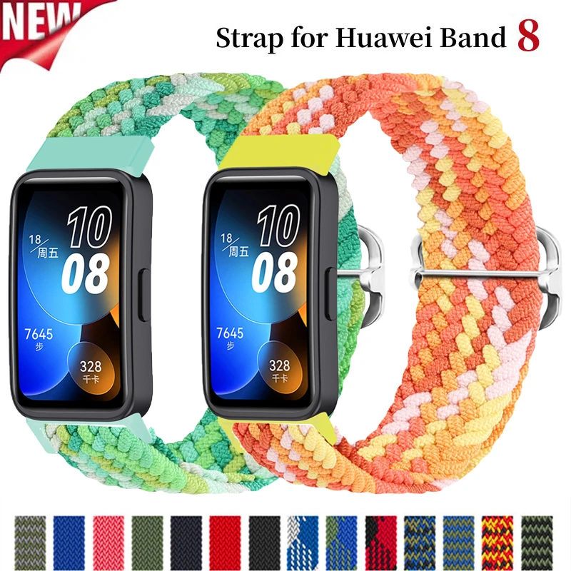 Nylon Strap For Huawei Band 8 Smart Watch Straps Adjustable Elastic Wristband For Huawei Band8 correa Replacement Bracelet
