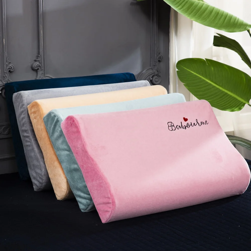

Pillowslip Single Pillow Cover Solid Color Memory Pillowcase Velvet Latex Pillowcase Warm Pillowcase Soft Delicate Warm 1pcs