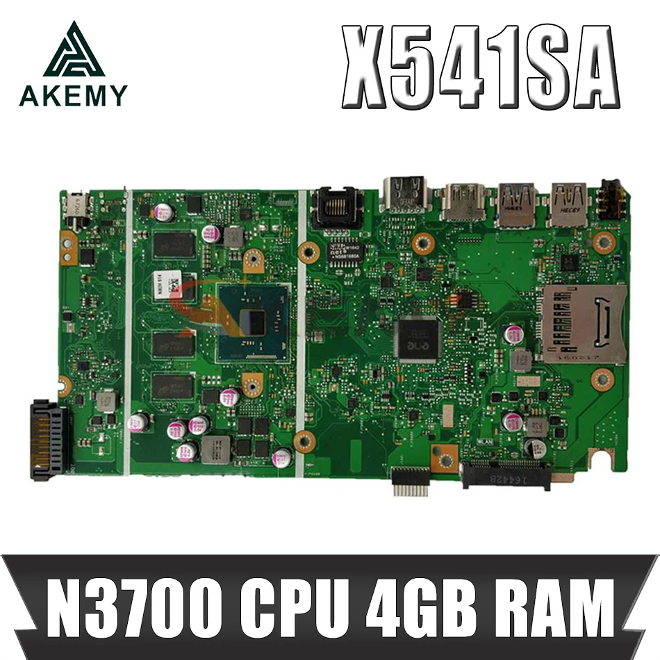 

Материнская плата AKEMY X541SA для ASUS X541 X541S X541SA, материнская плата для ноутбука X541SA, протестированная материнская плата ОК N3700, ЦП 4 Гб ОЗУ