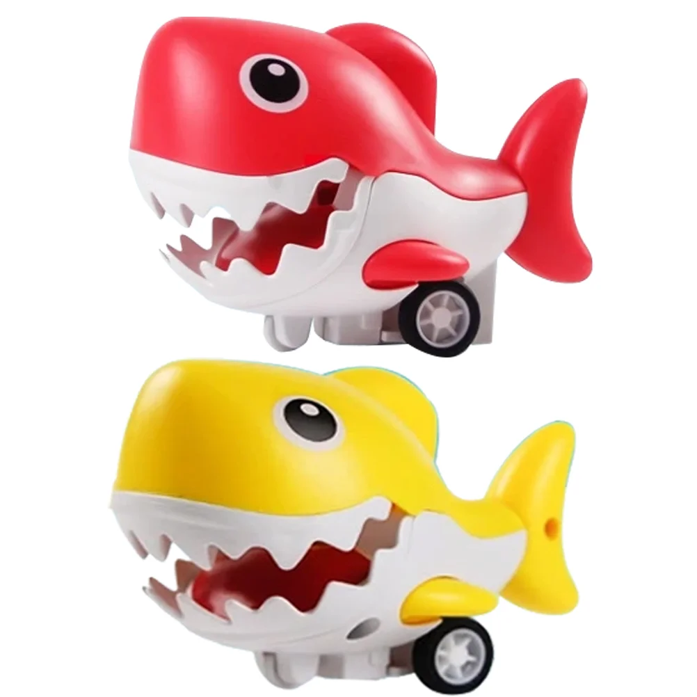 

2 Pcs Cars Toys Power Shark Plaything Funny Sliding Portable Cute Cartoon Kids Playing Plastic Child