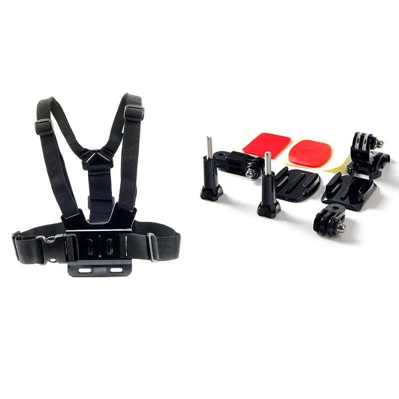 

RISE-Front Headphone Helmet Holder "DE" Gopro Hero Camera Loop 3 2 1 & Chest Strap For Gopro HD Hero 6 5 4 3+ 3 2 1