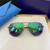 super sung sk898a sunglasses for men women summer style anti ultraviolet retro plate oval frame random box