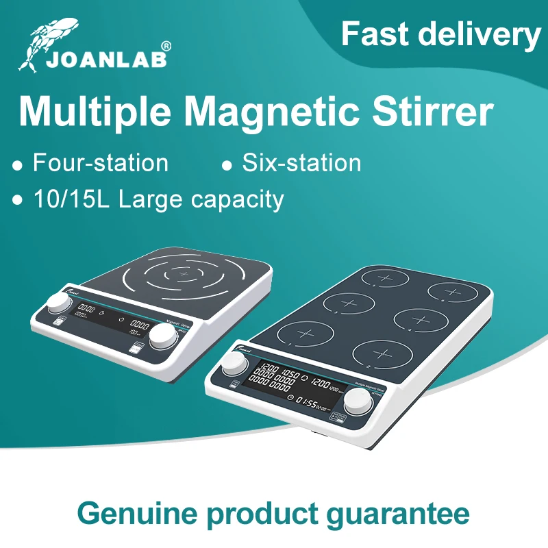 Cena JOANLAB Wielu Stacji Mieszadło Magnetyczne Cyfrowy Wyświetlacz Laboratorium Mieszadło Magnetyczne Mikser Z Ogrzewaniem Cztery Stacji Sześć Pozycji