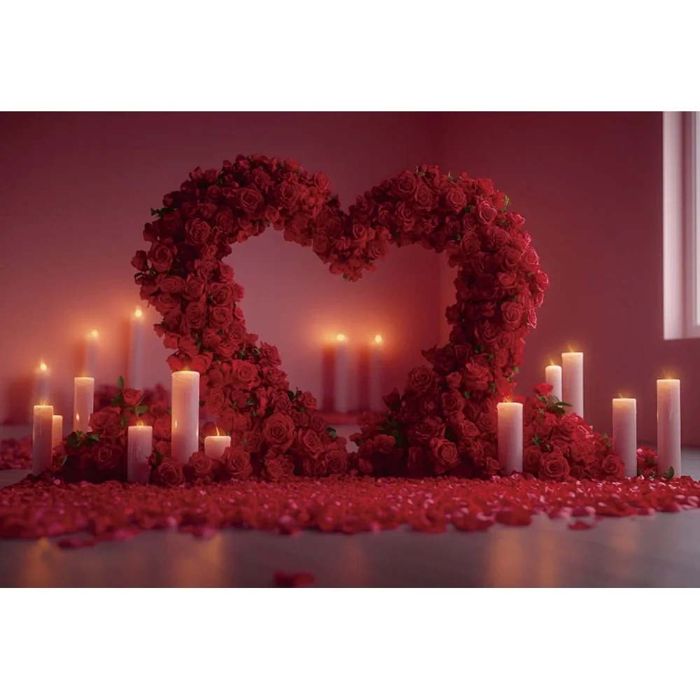 Розовый День святого Валентина счастливый фон для фотосъемки романтический