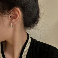 korean fashion s925 silver needle square earrings womens french exquisite personality retro earrings new season for wife girl