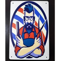 barber tattoo metal painting wall stickers haircuts shaving tin sign poster wall art vintage nostalgic barber shop home decor