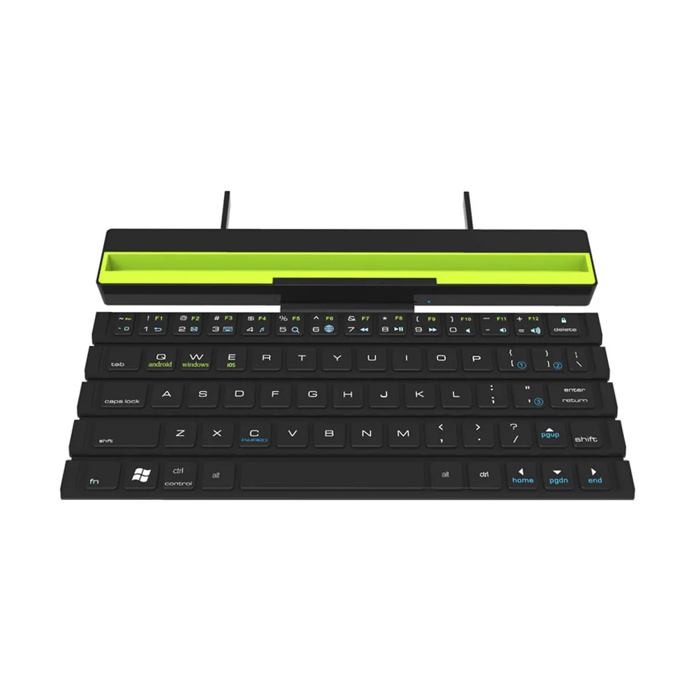 

With Holder Portable Power Saving Wireless Keyboard Sensitive Quick Response Roll Up Universal